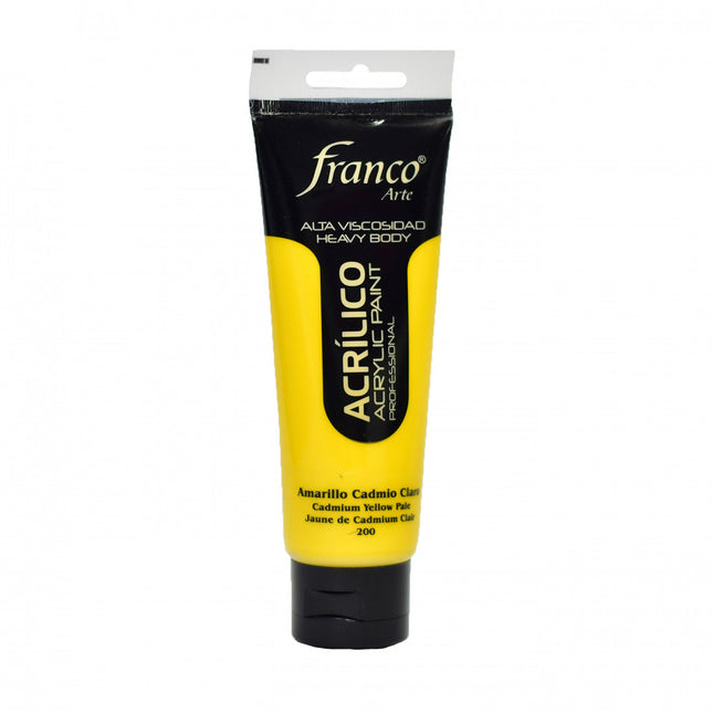 Acrílico 100 ml Amarillo Cadmio Claro Franco Arte
