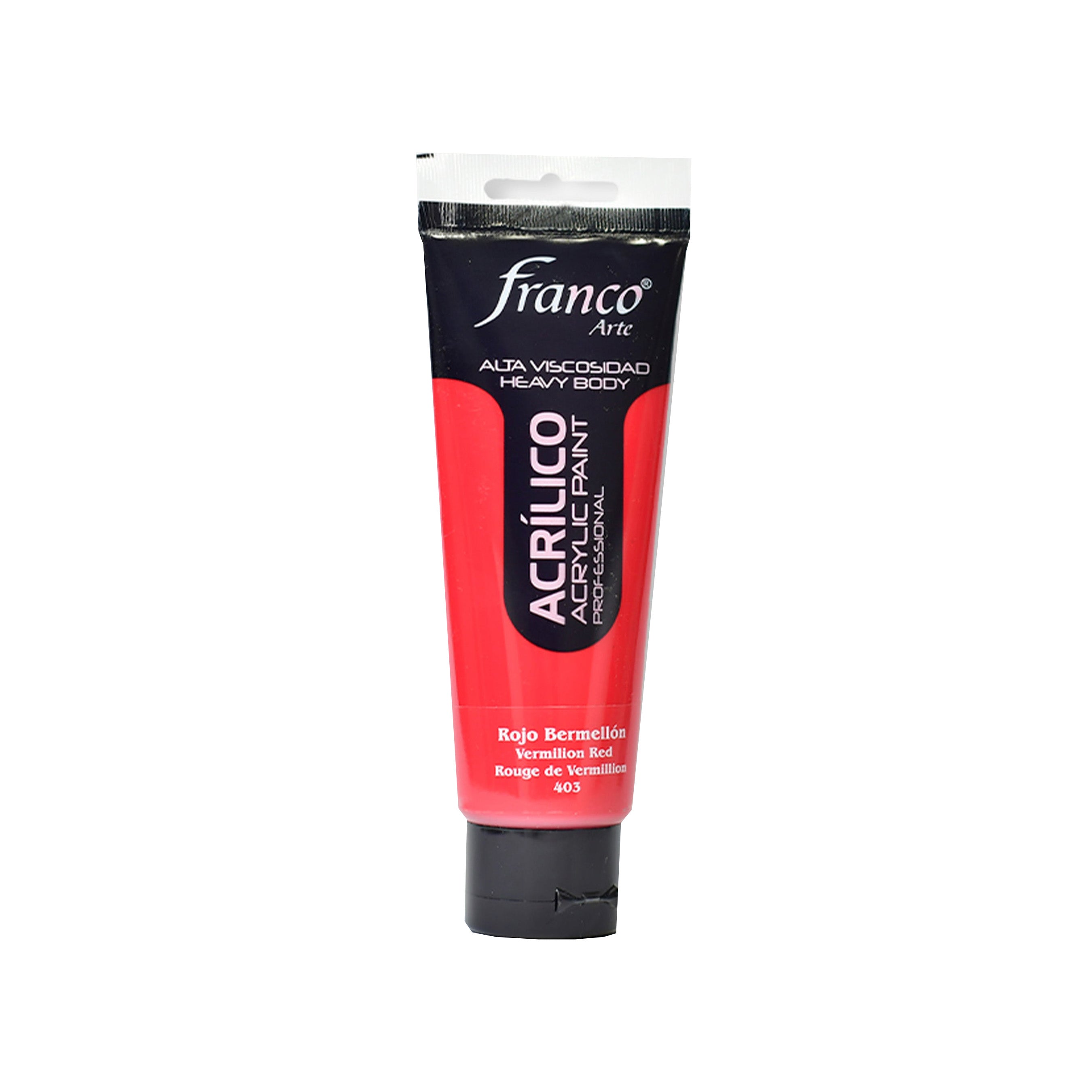 Acrílico 100 ml Rojo Bermellón Franco Arte