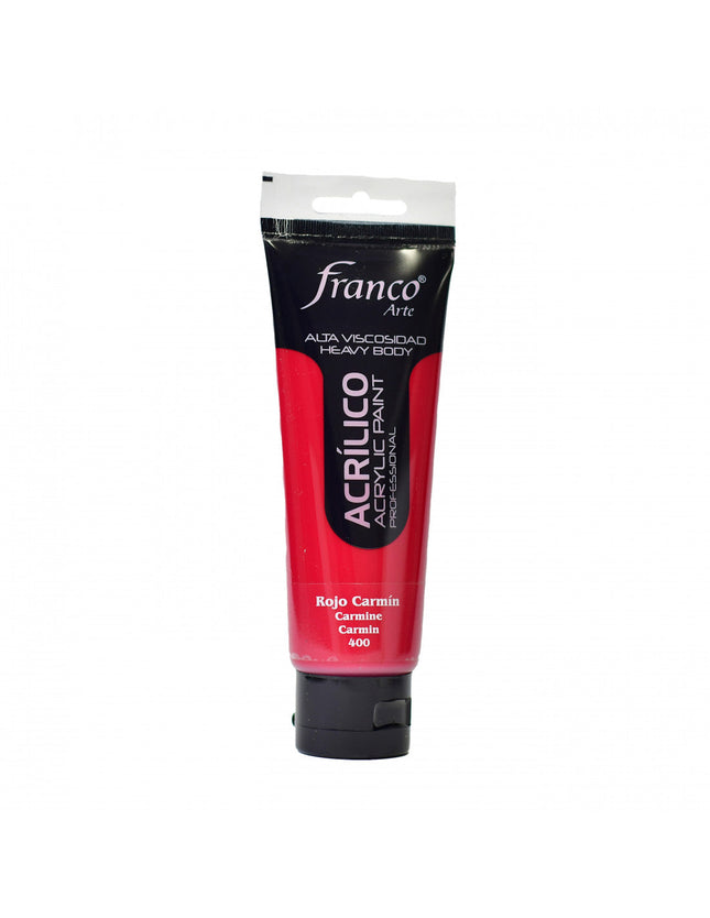 Acrílico 100 ml Rojo Carmín Franco Arte