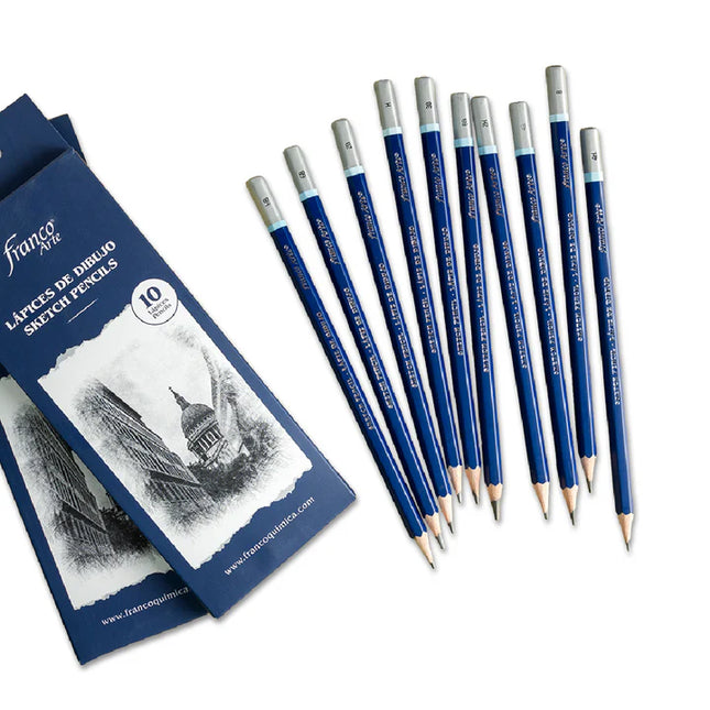 Set Lápices De Dibujo 10 Unidades Franco Arte