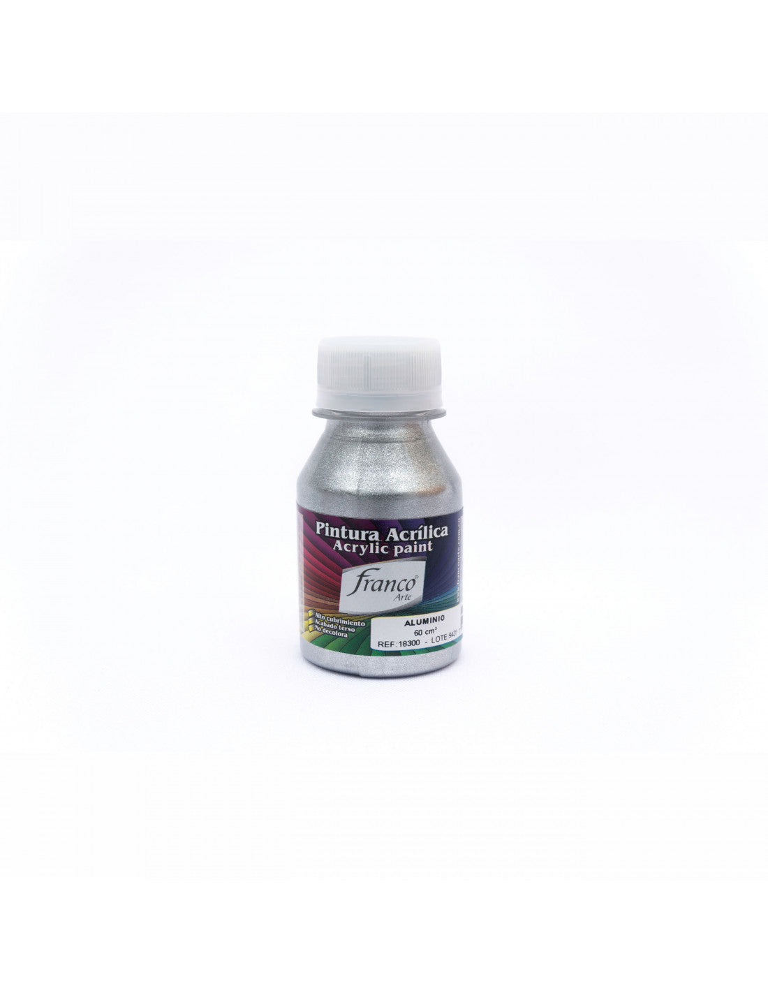 Pintura Acrílica Al Frío 60 ml Aluminio Franco Arte