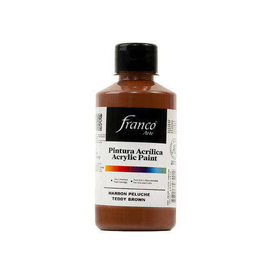 Pintura Acrílica Al Frío 250 ml Marrón Peluche Franco Arte
