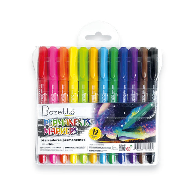 Set Marcadores Doble Punta Bozetto