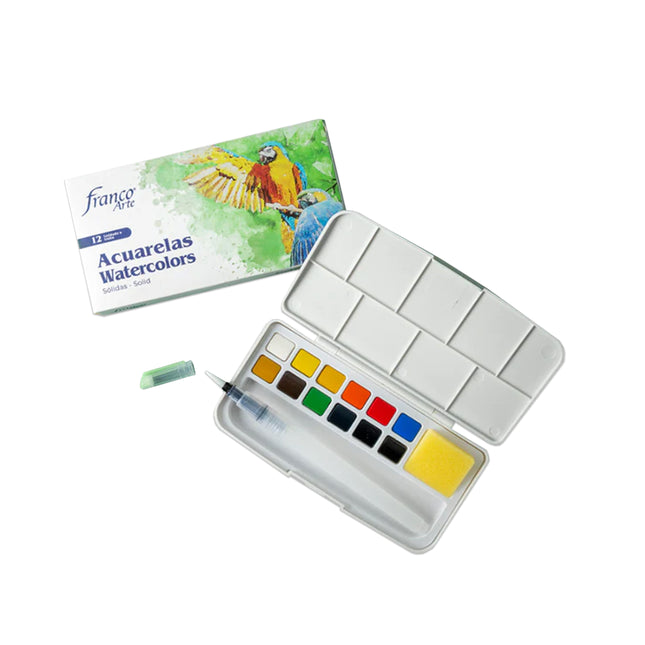 Set Acuarela Sólida x12 Franco Arte