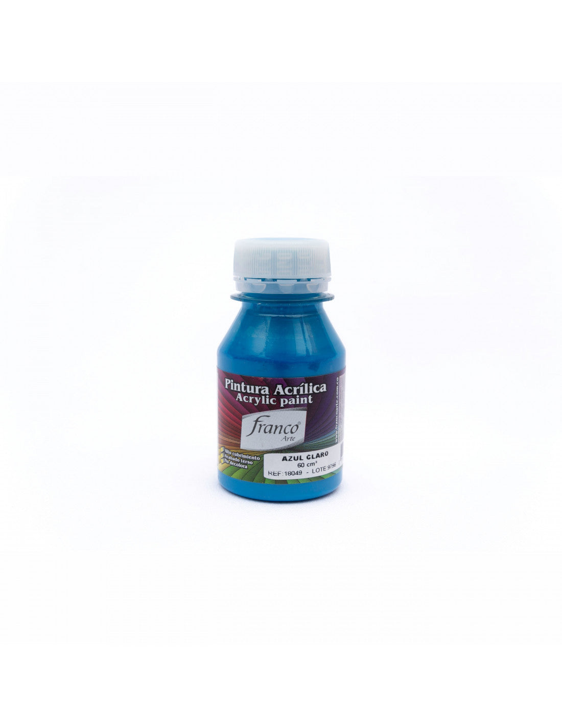 Pintura Acrílica Al Frío 60 ml Azul Claro Franco Arte
