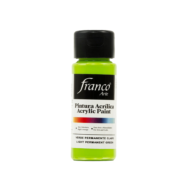 Pintura Acrílica Al Frío 60 ml Verde Permanente Claro Franco Arte