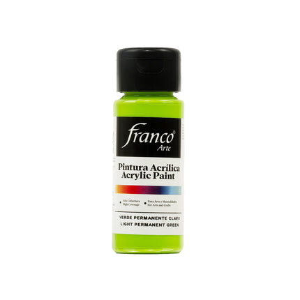 Pintura Acrílica Al Frío Verde Permanente Claro 60 ml Franco Arte