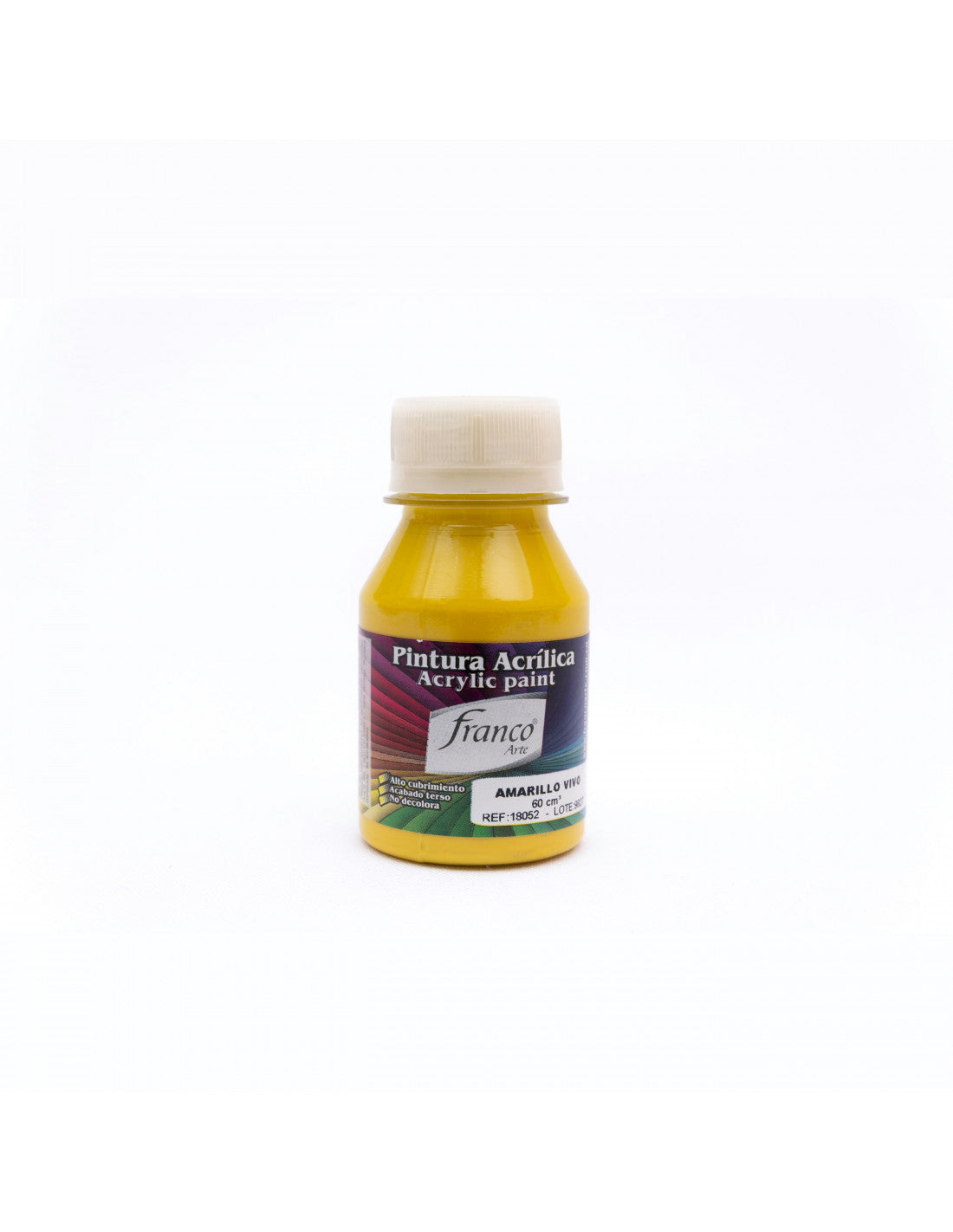 Pintura Acrílica Al Frío 60 ml Amarillo Vivo Franco Arte