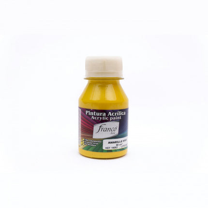 Pintura Acrílica Al Frío Amarillo Vivo 60 ml Franco Arte