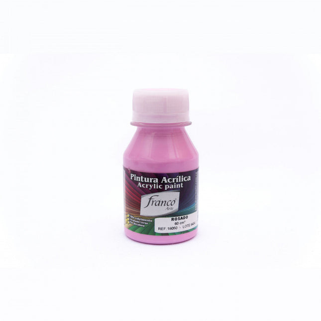 Pintura Acrílica Al Frío 60 ml Rosado Franco Arte