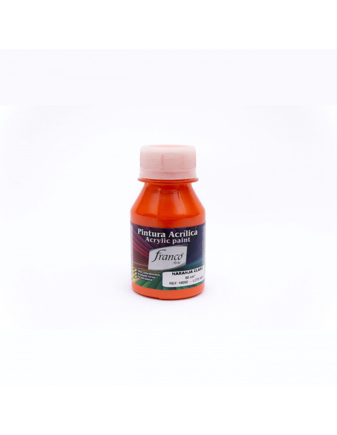 Pintura Acrílica Al Frío 60 ml Naranja Claro Franco Arte
