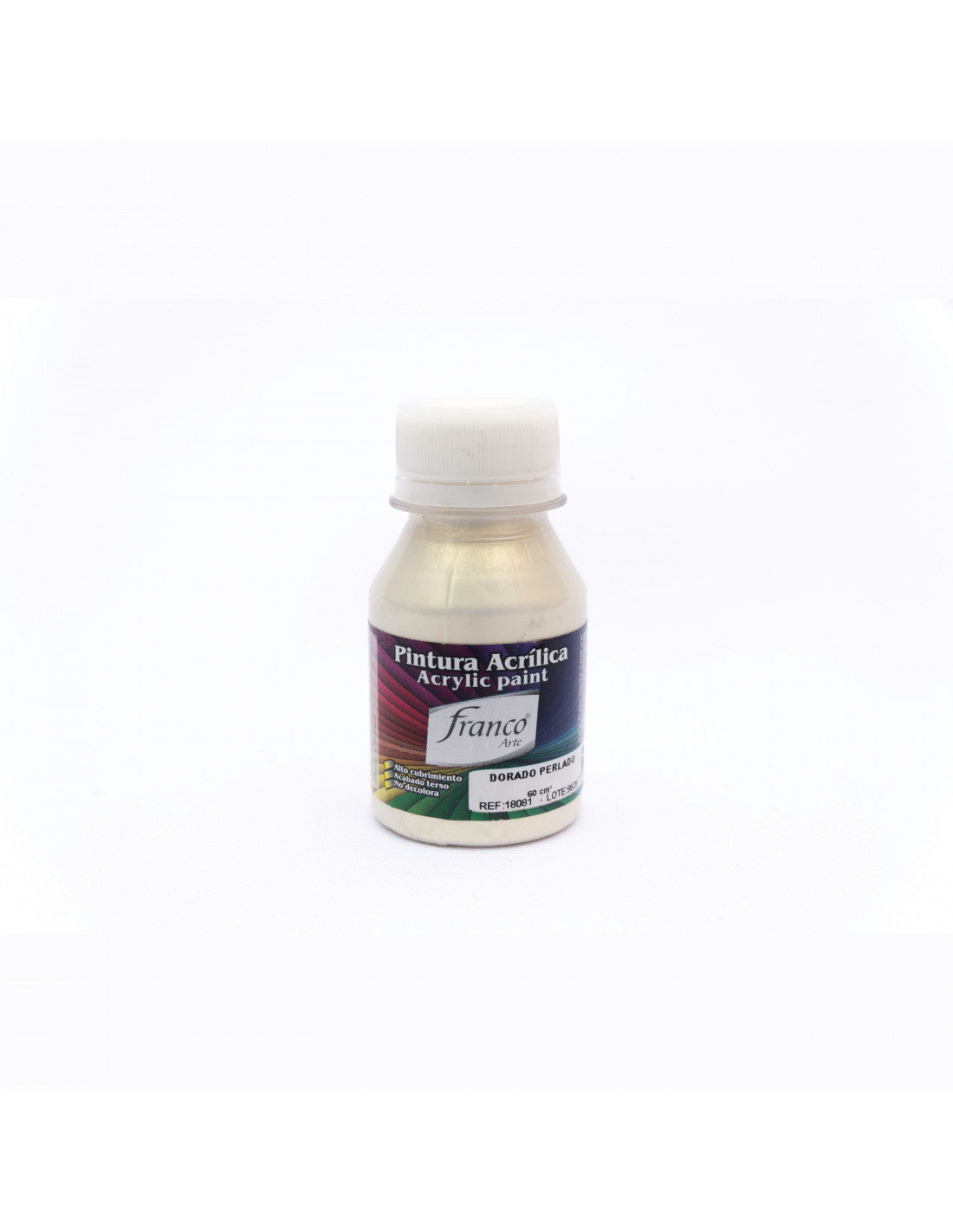 Pintura Acrílica Al Frío 60 ml Dorado Perlado Franco Arte