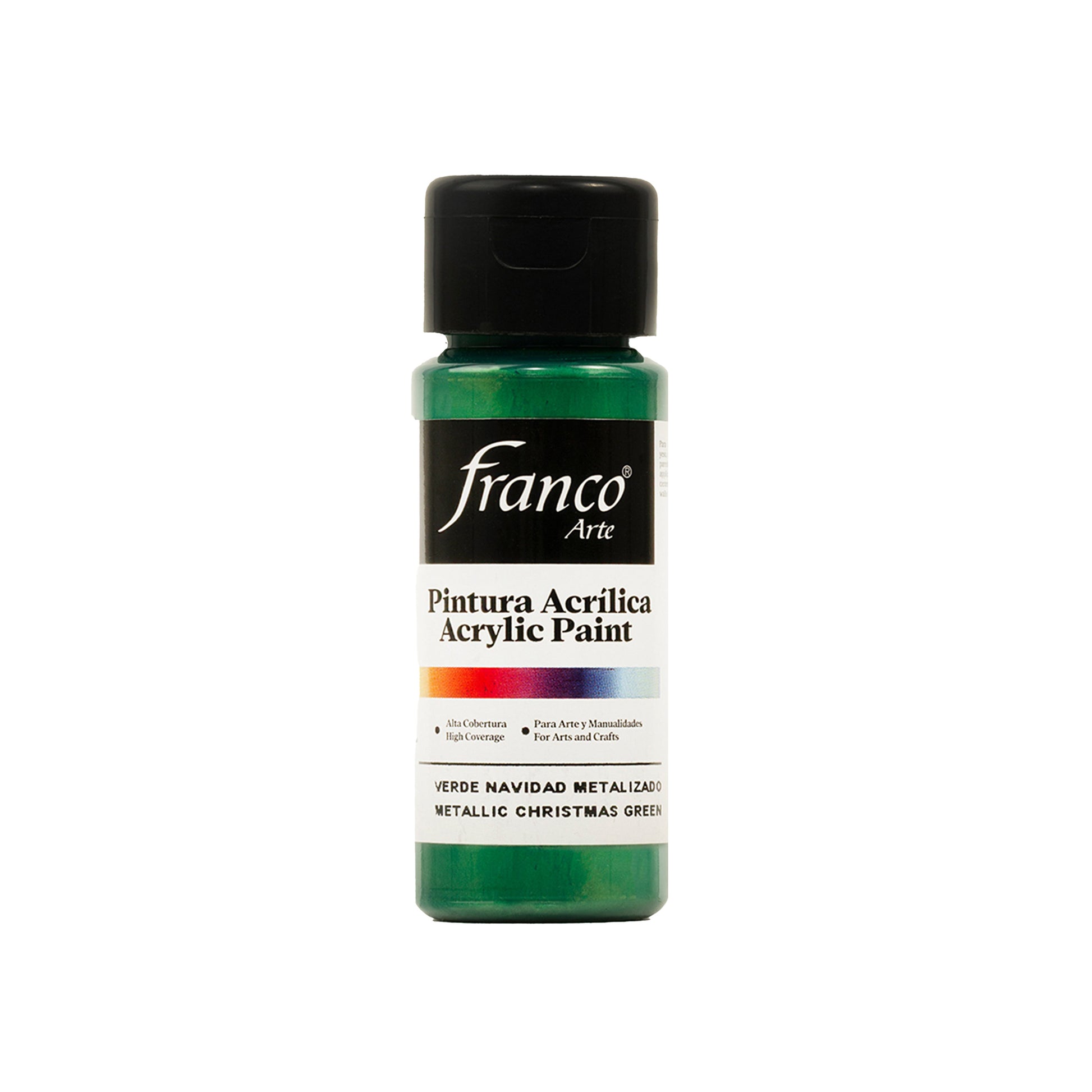 Pintura Acrílica Al Frío 60 ml Verde Navidad Metálico Franco Arte