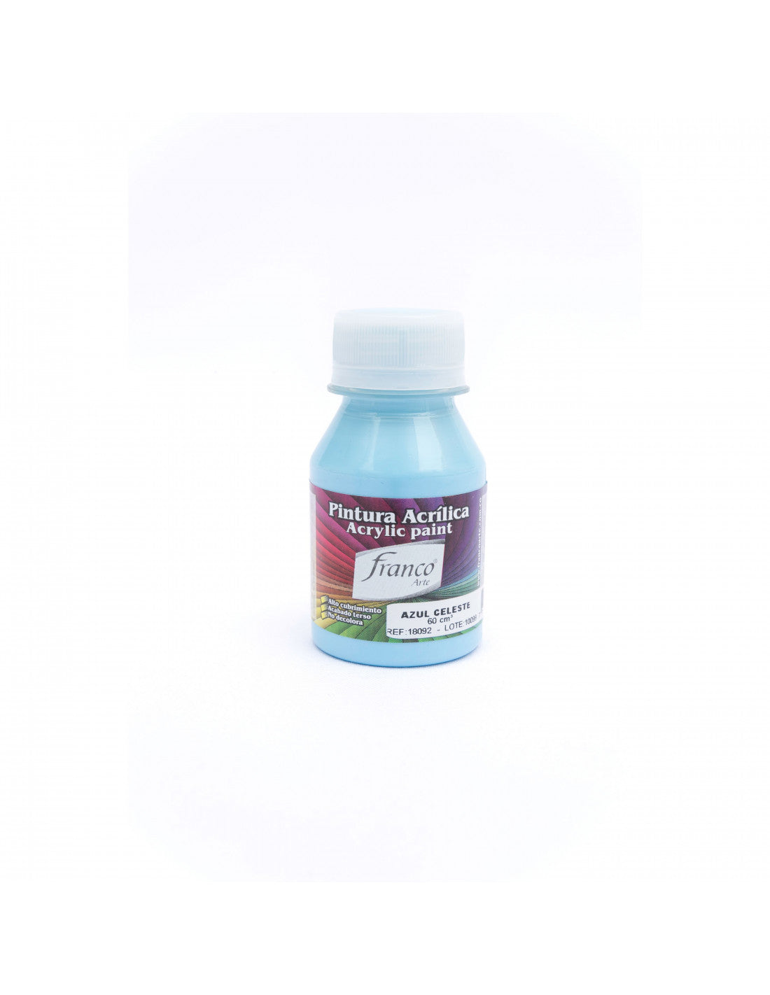 Pintura Acrílica Al Frío 60 ml Azul Celeste Franco Arte