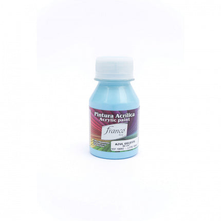 Pintura Acrílica Al Frío Azul Celeste 60 ml Franco Arte