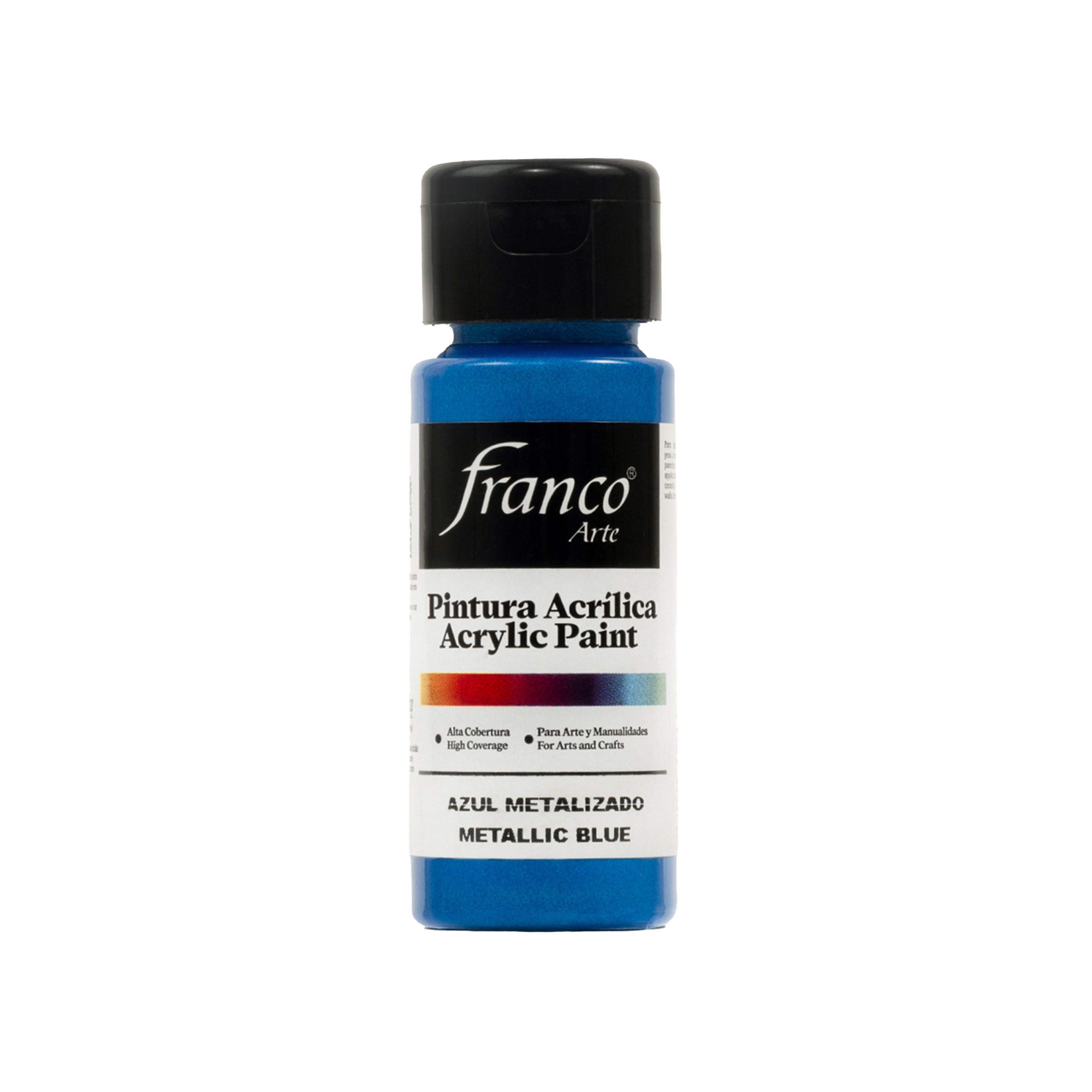 Pintura Acrílica Al Frío 60 ml Azul Metalizado Franco Arte