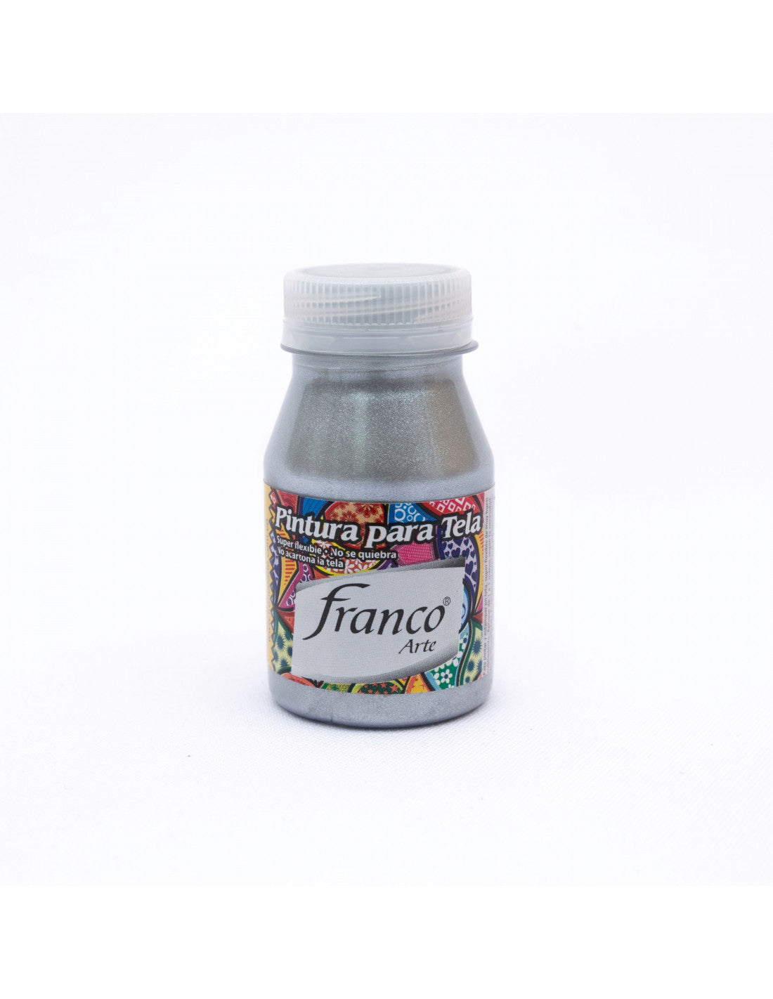 Pintura Para Tela 30 ml Metalizado Plata Franco Arte