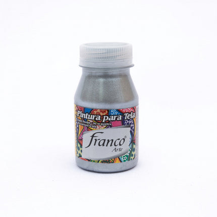 Pintura Para Tela 30 ml Metalizado Plata Franco Arte