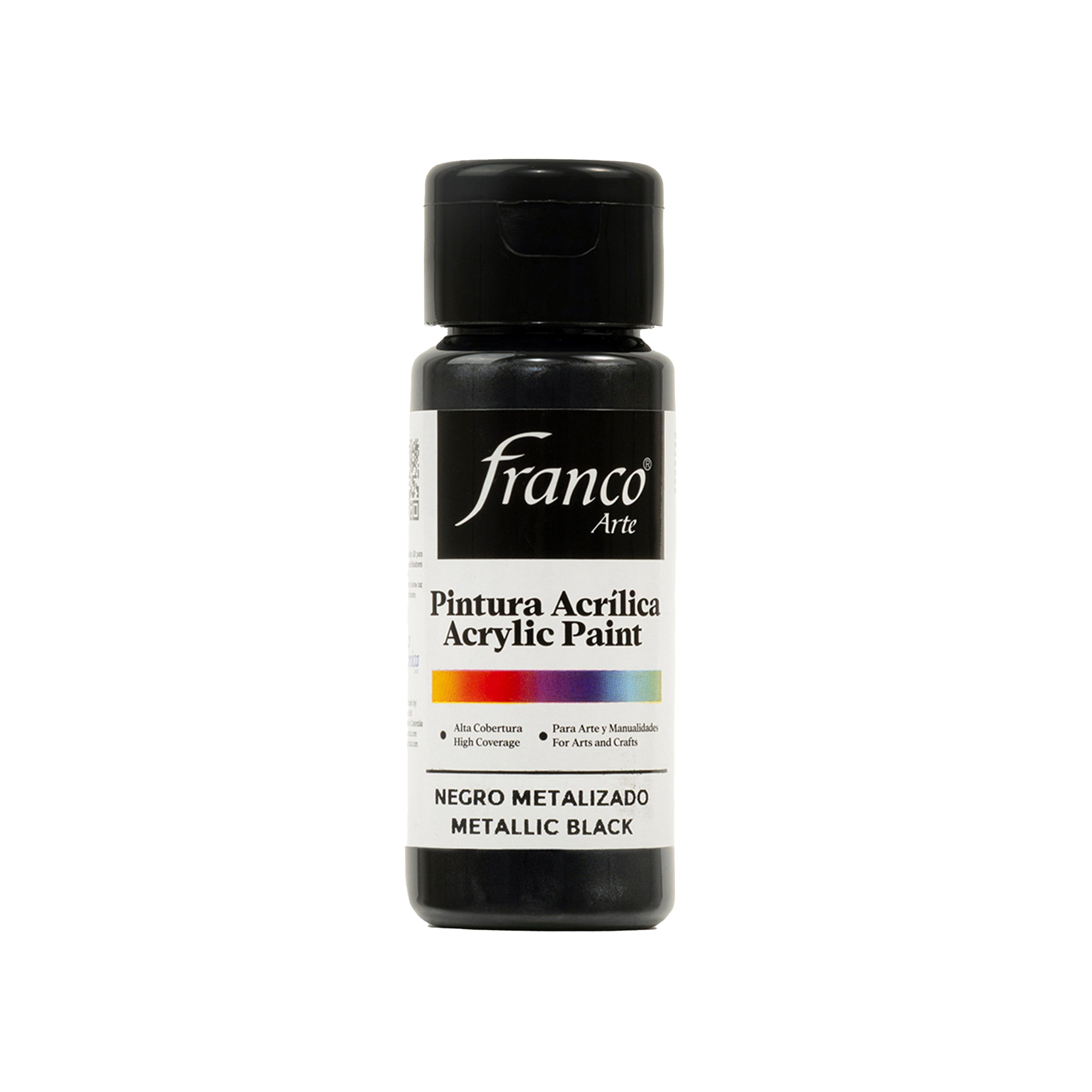 Pintura Acrílica Al Frío 60 ml Negro Metálico Franco Arte