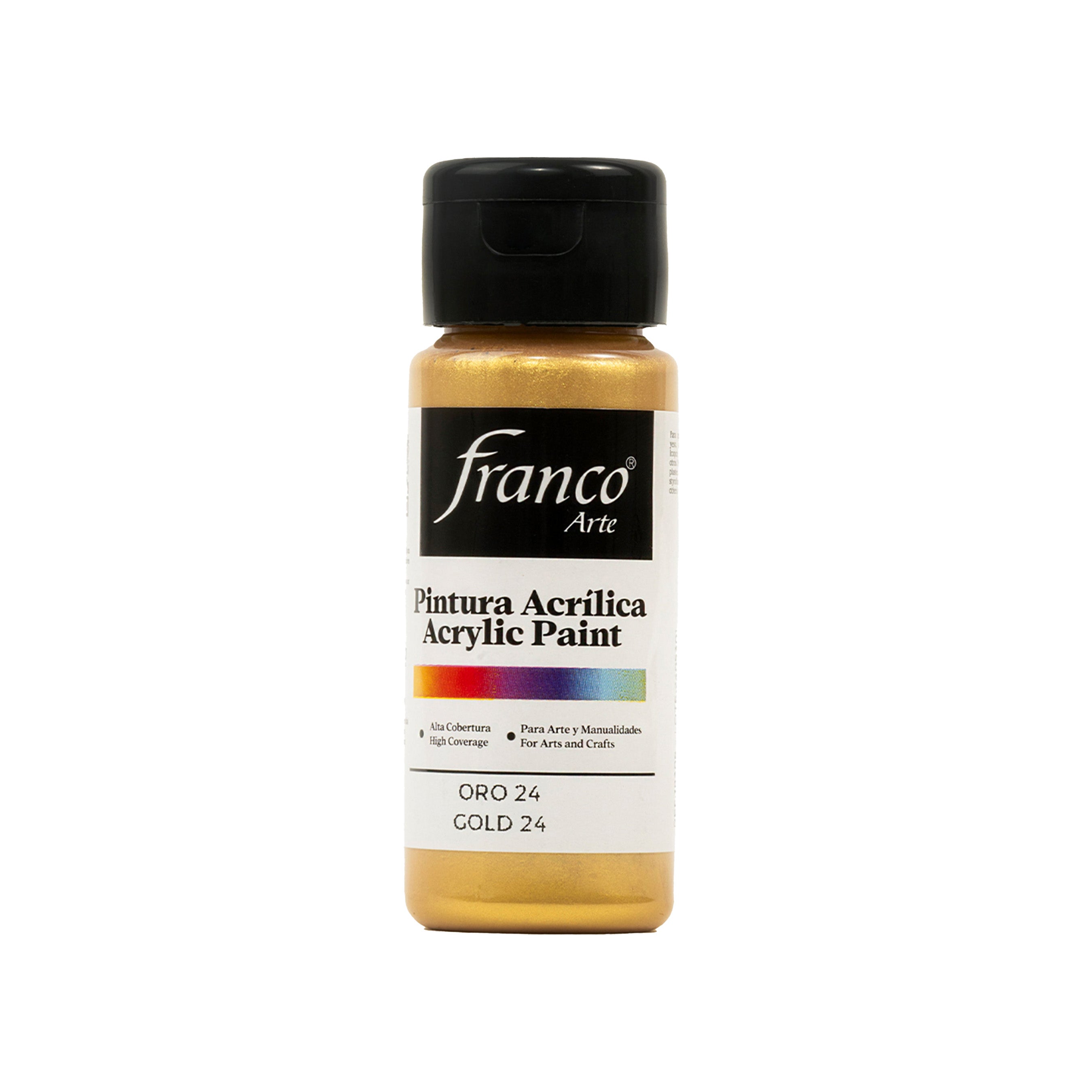 Pintura Acrílica 60 ml Oro 24K Base Agua Franco Arte
