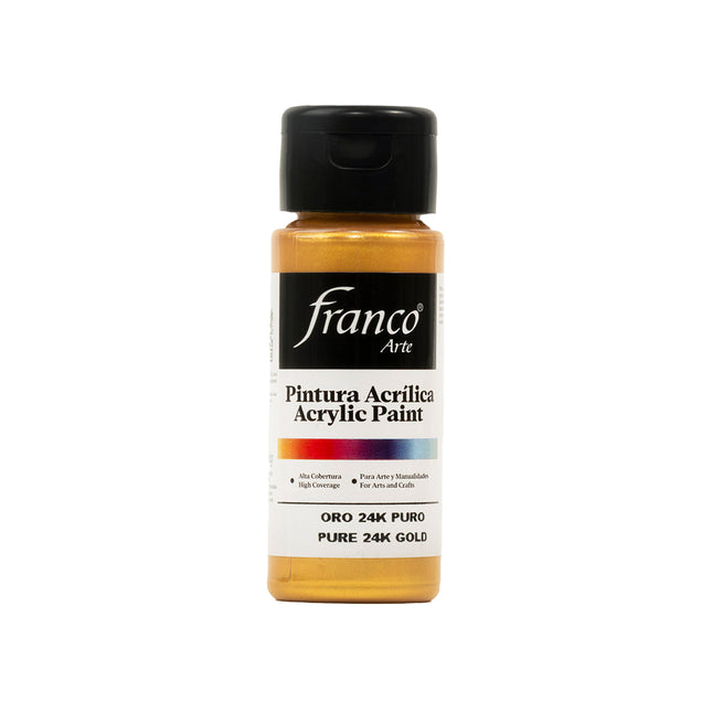 Pintura Acrílica 60 ml Oro Puro 24K Franco Arte