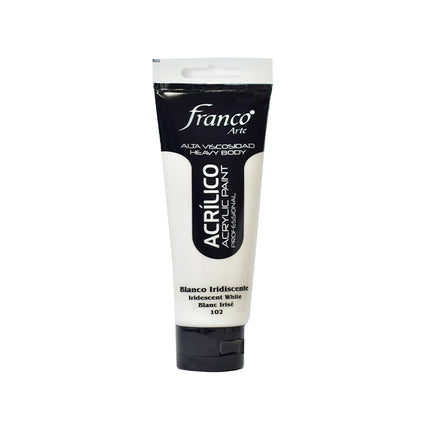 Acrílico 100 ml Blanco Iridiscente Franco Arte