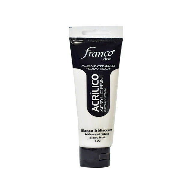Acrílico 100 ml Blanco Iridiscente Franco Arte
