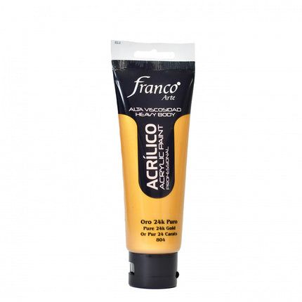 Acrílico 100 ml Oro Puro 24K Franco Arte