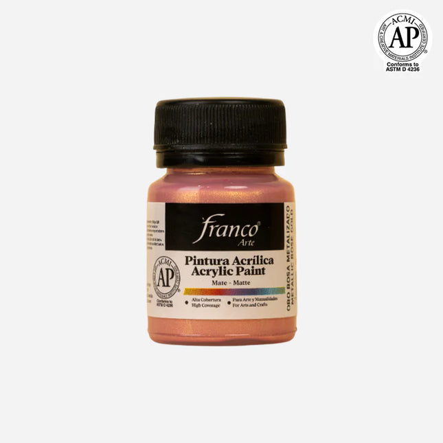 Pintura Acrílica 30 ml Rosa Metalizado Franco Arte