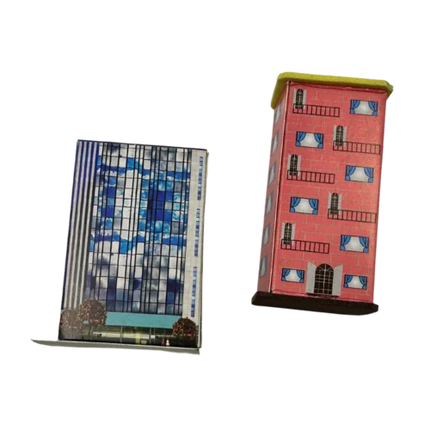 Edificios Miniatura x2 Para Maquetas | El Trebol