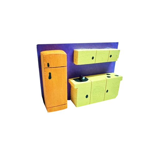 Cocina Integral Miniatura x3 Para Maquetas | El Trebol