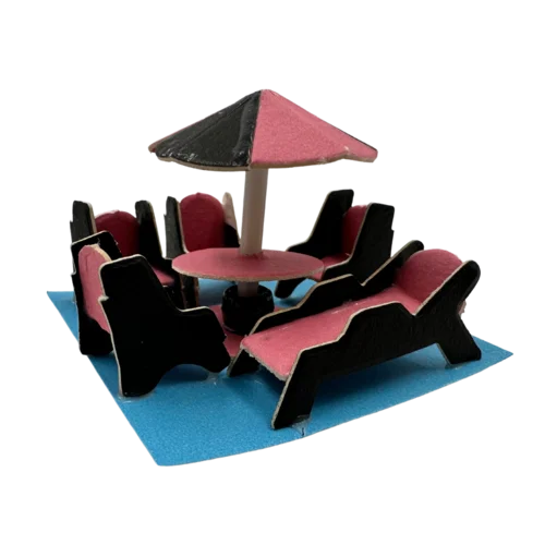 Sillas De Playa Miniatura x6 Para Maquetas | El Trebol
