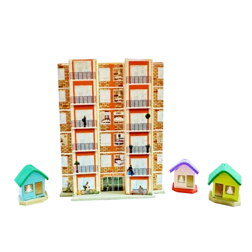 Kit De Ciudad Miniatura x4 Para Maquetas | El Trebol