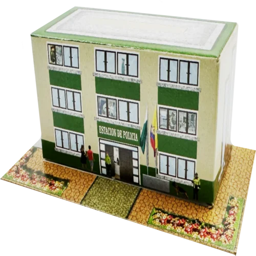 Estación De Policía Miniatura Para Maquetas | El Trebol