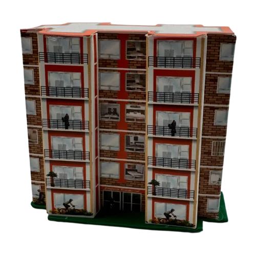 Edificio Dos Torres Para Maquetas | El Trebol