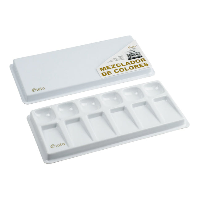 Paleta plástica con tapa para mezclar pinturas Gioto