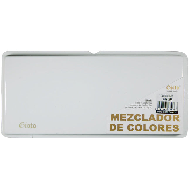 Paleta plástica con tapa para mezclar pinturas Gioto