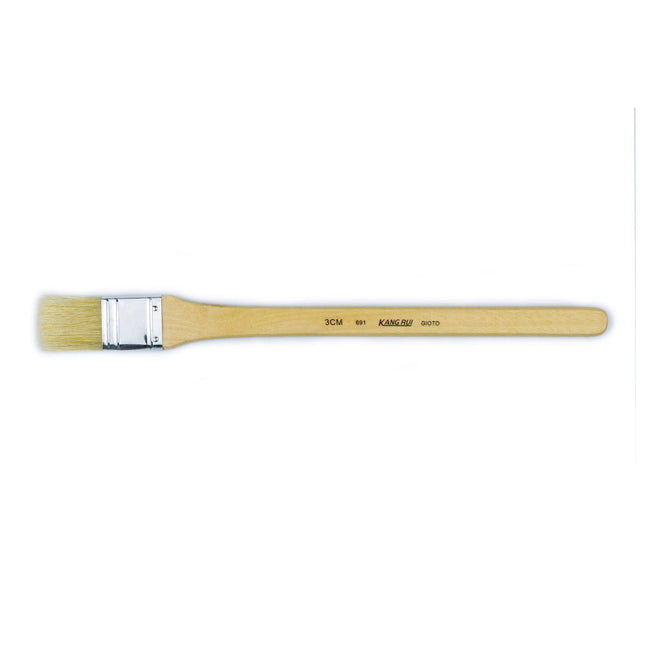 Brocha plana de cerda Giotto tamaño 3, especial para detalles finos en pintura acrílica, óleo y témpera.