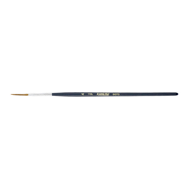 Pincel delineador redondo Giotto de pelo de Marta natural, ideal para trazos finos y detallados en acuarela, tinta, óleo y acrílico.