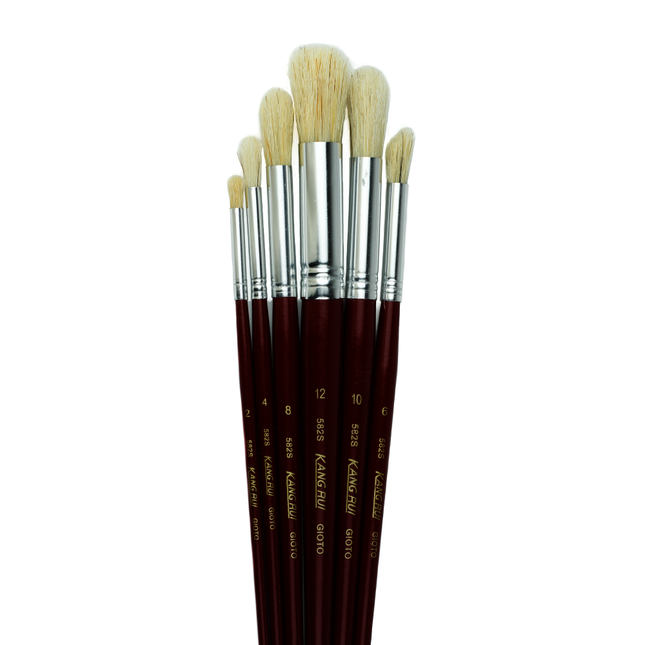 Pincel Redondo De Cerda x6 | Gioto