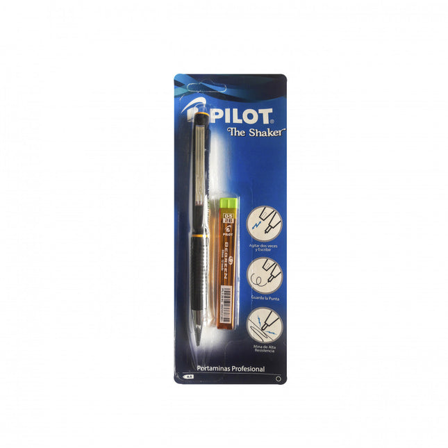 Portaminas Shaker 0.5 Mm Con Minas 0.5 Mm 2B Pilot