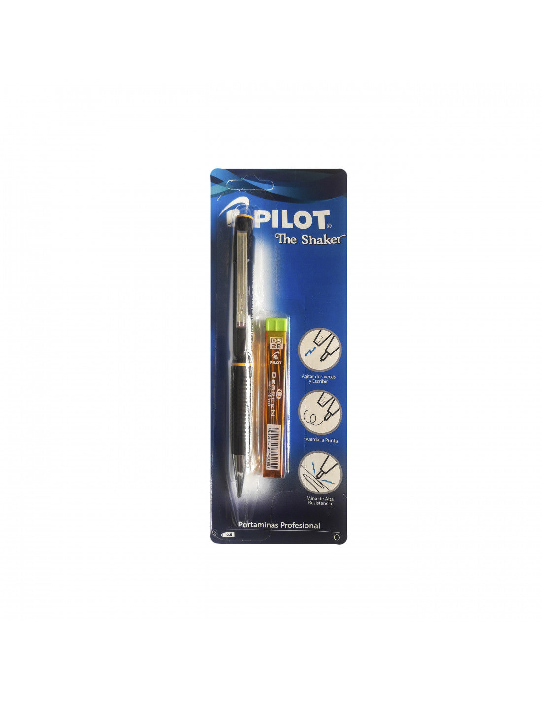 Portaminas Shaker 0.5 Mm Con Minas 0.5 Mm 2B Pilot