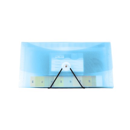 Carpeta fuelle Red Point tamaño cheque con 13 divisiones azul