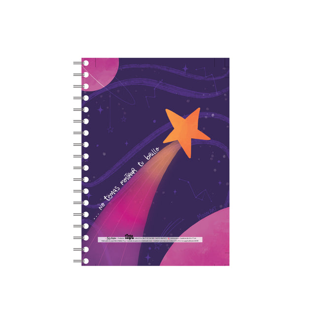 Cuaderno Argollado Mediano Luz Propia Tinta Negra