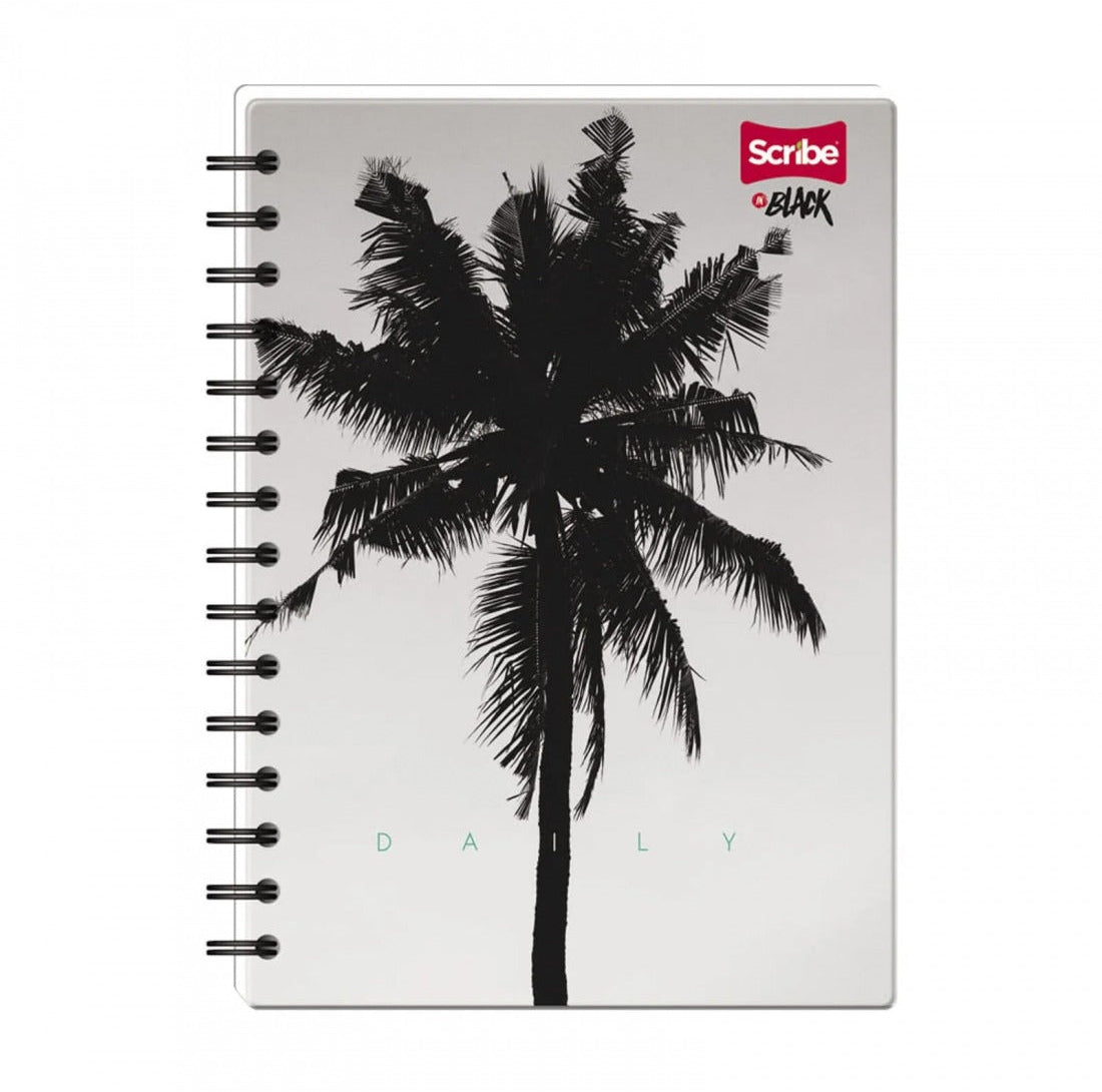Cuaderno Argollado 5 Materias In Black Mixto 160 Hojas Scribe