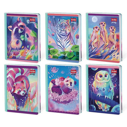 Cuaderno Cosido Natural Zoo 100 Hojas Rayado Scribe
