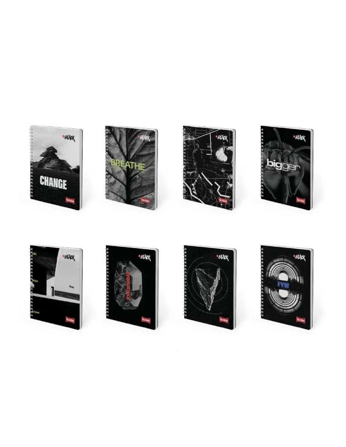 Cuaderno Inblack Rayado 80 Hojas Argollado Scribe