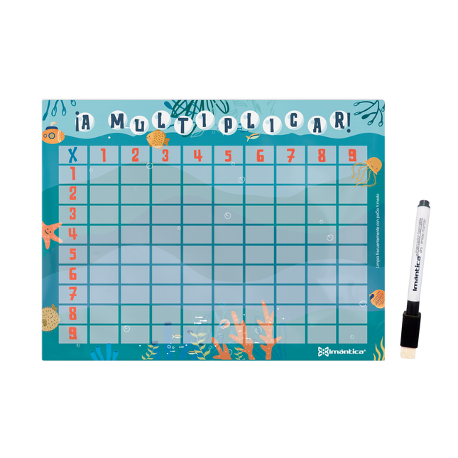 Tablero Magnético Tablas De Multiplicar | Imántica