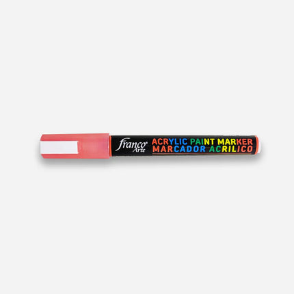 Marcador Acrílico Rojo Claro Metalizado Franco Arte