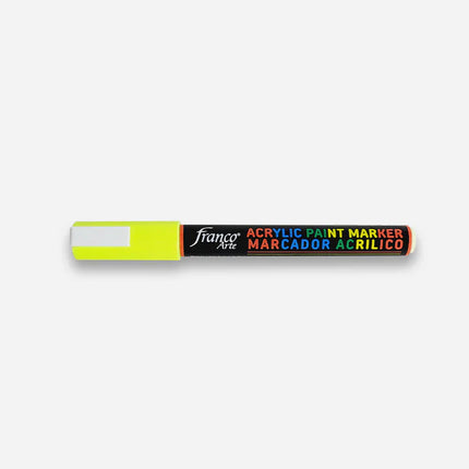 Marcador Acrílico Fluorescente Limón Franco Arte